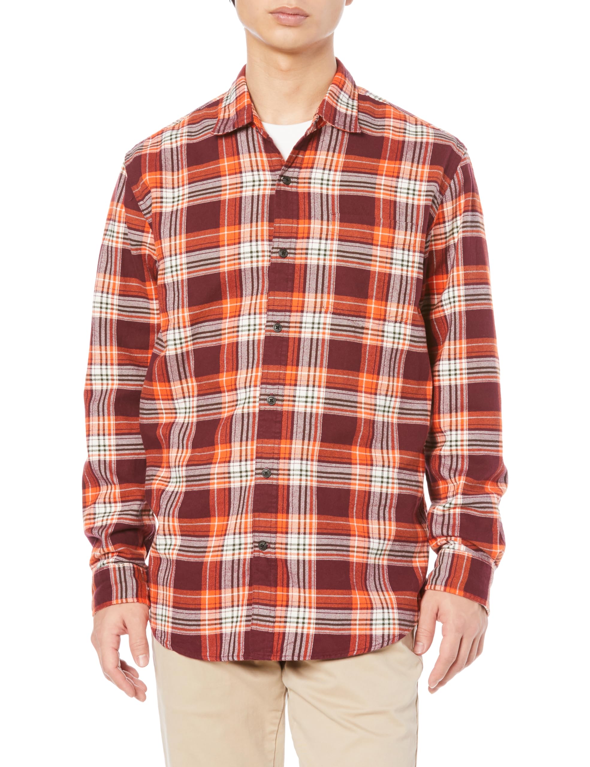 TIGHTBOOTH フランネルシャツ Lサイズ オレンジ黒チェック ブロックチェック ネルシャツ FN-SNR-001L | THE FLAT HEAD